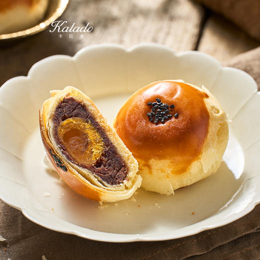 【蛋月系列】豆沙蛋月酥80g 商品图0