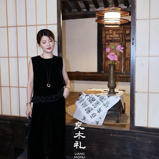 【部分现货】良木礼真丝丝绒套装（X7221） 商品图2