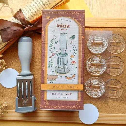 micia美日 辦公室貓貓替換式日付日期印章 商品图1