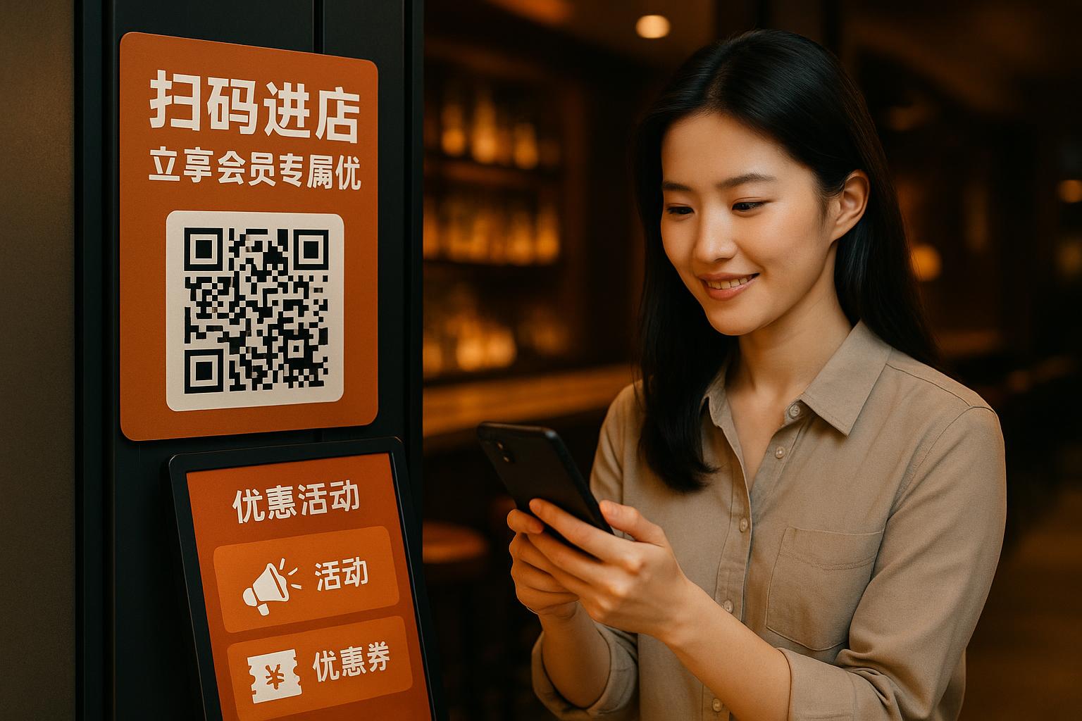 酒馆如何用扫码进店绑定会员？