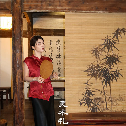 【不退不换】良木礼真丝国风小衫（X7409） 商品图1