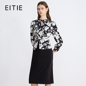 EITIE爱特爱复古印花气质优雅新款连衣裙C2507848