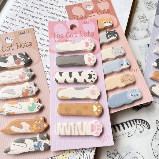 可爱猫咪索引贴学生用记事分类便签贴卡通diy标记N次贴 商品图3