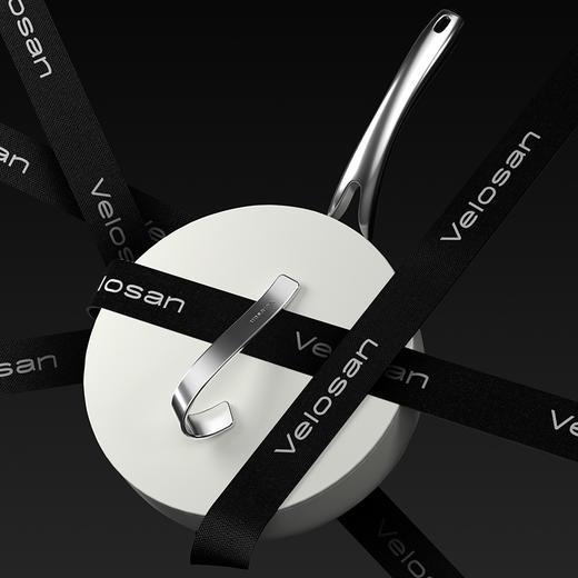 Velosan 温仑山 自由丝带系列不粘炒锅30cm 白色 商品图1