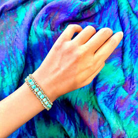 订购12周到｜ROOM SERVICE-STROMBOLI-绿松石 编织 手链［法国设计师］