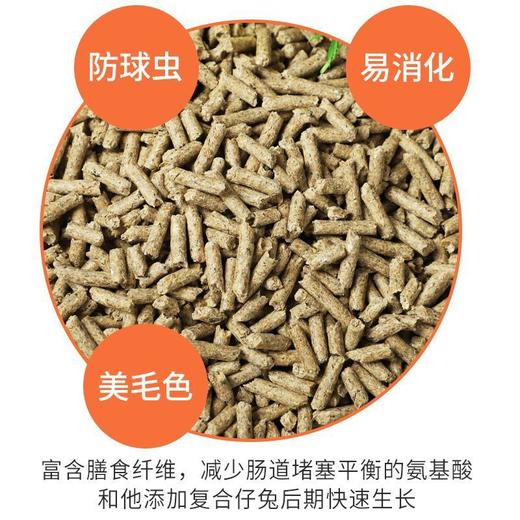 严选【富含牧草兔粮500g】精品兔饲料全价冻干成幼兔营养提摩西干草侏儒兔磨牙用品 商品图2