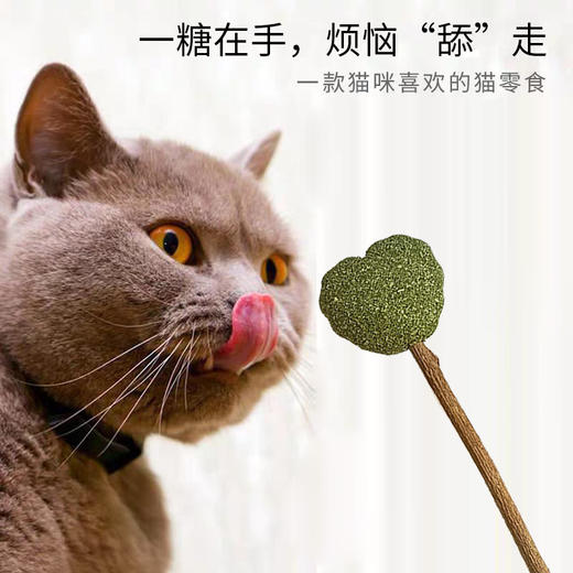 严选【猫薄荷爱心棒棒糖1支 】磨牙棒玩具耐咬逗猫棒自嗨解闷神器猫咪零食 商品图0