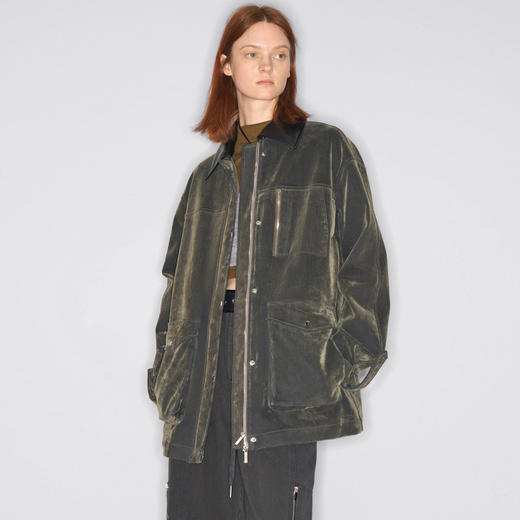 马君妍同款lost in echo早秋新款时尚工装多口袋翻领宽松夹克外套 商品图5