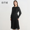 EITIE爱特爱气质高级感网纱垂坠长袖连衣裙B2507684L 商品缩略图1