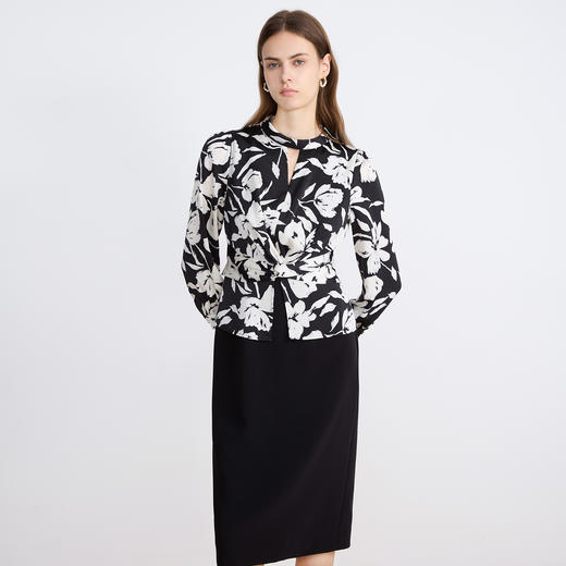 EITIE爱特爱复古印花气质优雅新款连衣裙C2507848 商品图2