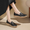 【秋季新款】西村名物2025年秋季新款厚底防滑粗跟软底舒适乐福鞋T25CM31471 商品缩略图3