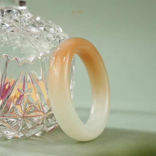 「一口价」【玉染蜜光】糖羊脂玉手镯圈口57.5【顺丰物流】 商品图4