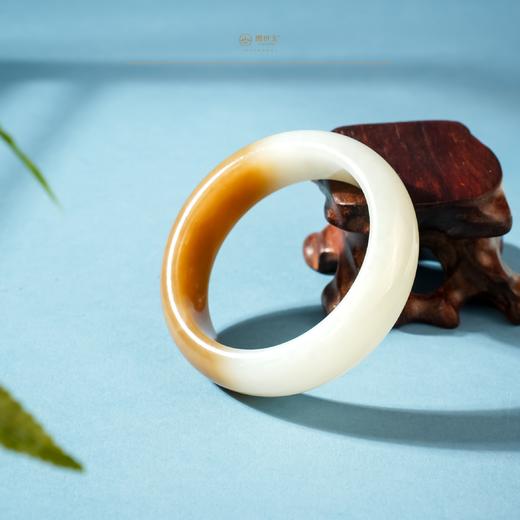 「一口价」【绛糖映月】糖羊脂玉手镯圈口55.6 商品图2