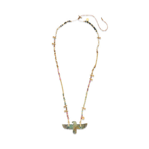 订购12周到｜ROOM SERVICE-PHOENIX PERLE-凤凰 拉长石 吊坠 项链［法国设计师］ 商品图0