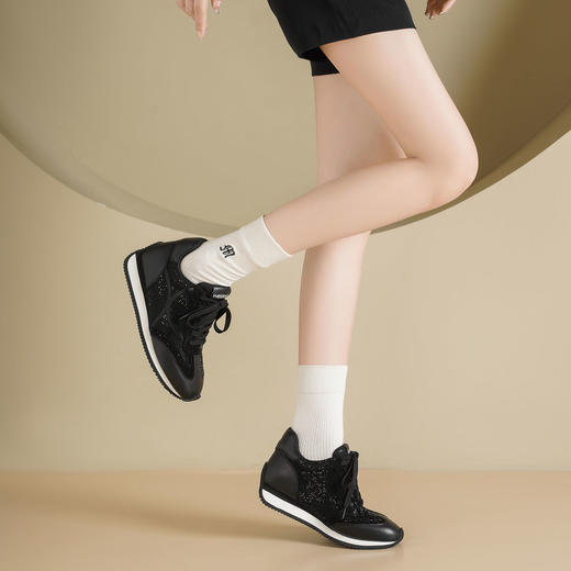 Westory2025年秋季烫仿钻内增高轻便运动鞋德训鞋S25CM76431 商品图1