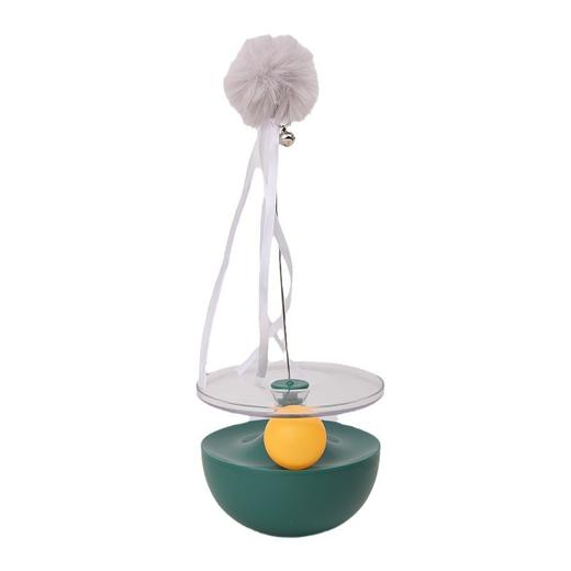 严选猫玩具逗猫棒【不倒翁宠物玩具孔雀绿】毛球铃铛耐咬宠物解闷益智玩具个 商品图2