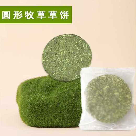 严选兔子磨牙草饼鲜嫩牧草圆饼苜蓿提草荷兰猪豚鼠小宠物磨牙零食1袋 商品图0