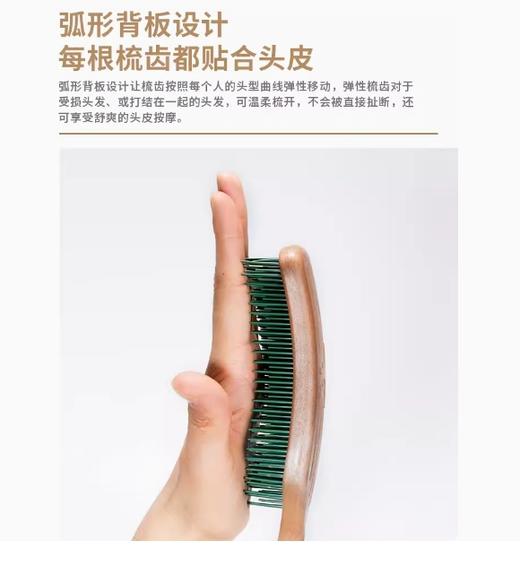 韩国Yao镂空按摩梳芭蕉扇平滑按摩梳 商品图4