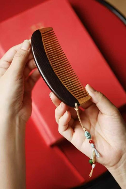 紫光檀x金丝楠【诗卿】木梳 商品图4