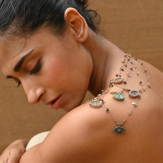 北京仓｜ROOM SERVICE-IRIS-石英石 眼睛形 吊坠 项链［法国设计师］ 商品图1