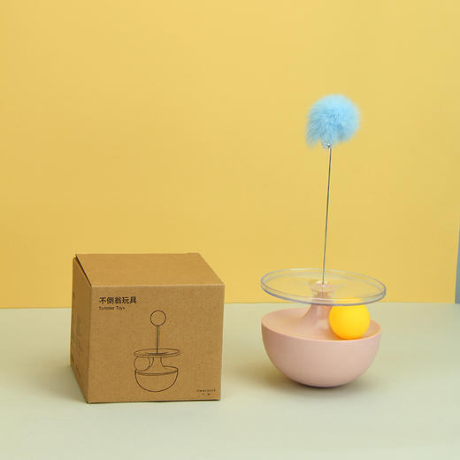 严选猫玩具逗猫棒【不倒翁宠物玩具白色】毛球铃铛耐咬宠物解闷益智玩具个 商品图1