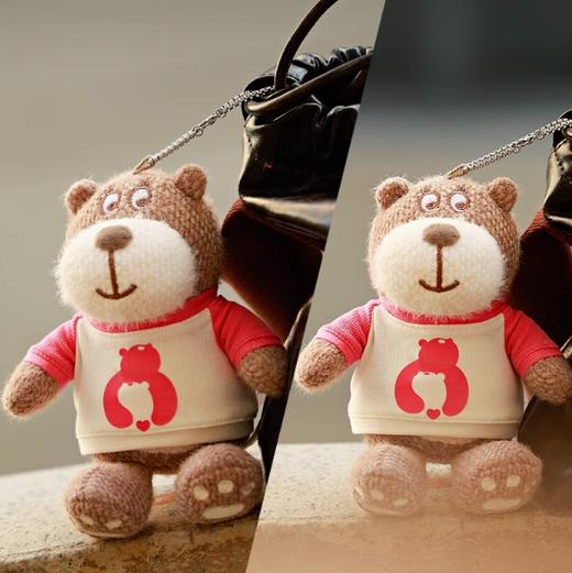 小熊汉斯黛丝卫衣坐桃红挂件(大号) 商品图0