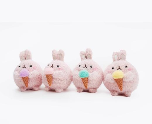 小熊汉斯冰激凌圆球兔粉挂件 商品图0