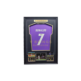 收藏系列 C罗 皇马队7号 16/17 亲笔签名球衣