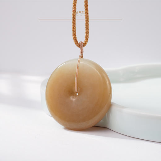 新疆国玉盟世玉【暖玉承安】糖玉平安扣挂件【顺丰物流】 商品图2