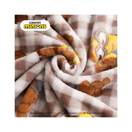 小黄人大眼萌系列-英伦风系列-复古风-披肩毯CJF050131 商品图4