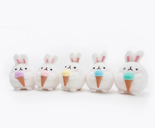 小熊汉斯冰激凌圆球兔白挂件 商品图0