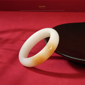 新疆国玉盟世玉【玉暖融糖】羊脂玉手镯圈口56.9【顺丰物流】