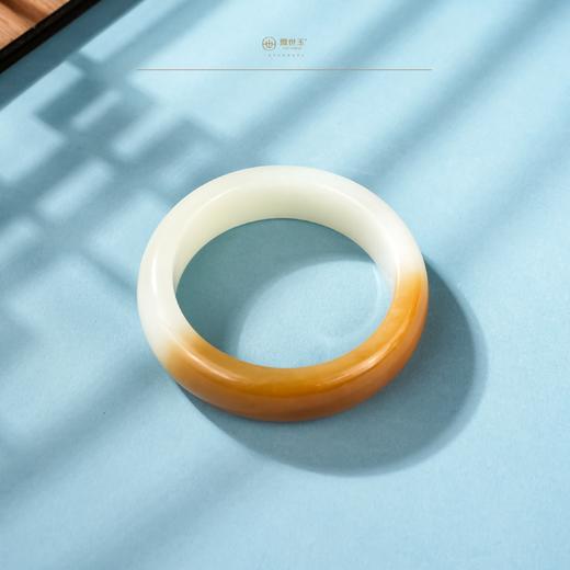 「一口价」【绛糖映月】糖羊脂玉手镯圈口55.6 商品图1