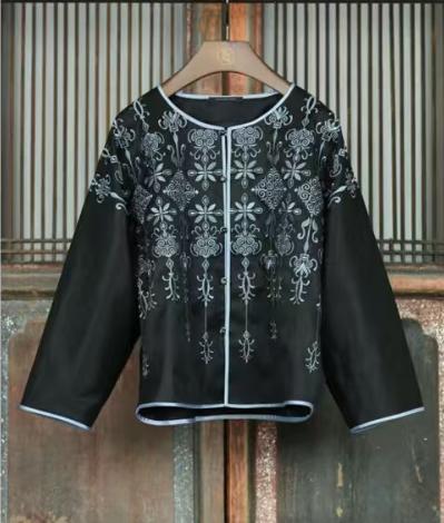 盛唐牡丹盛奢系列 | 真丝手推绣对襟外套 商品图0
