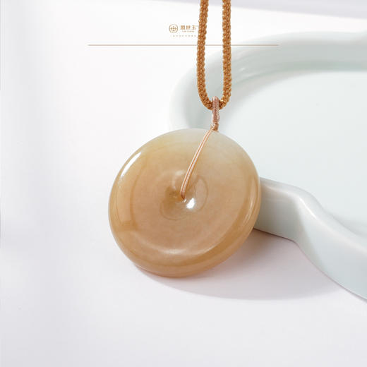 新疆国玉盟世玉【暖玉承安】糖玉平安扣挂件【顺丰物流】 商品图0