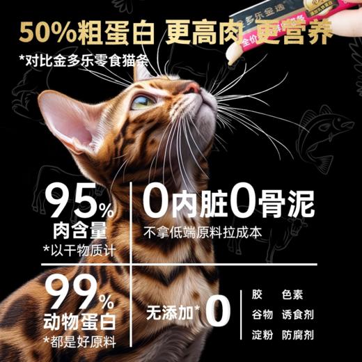【新人专享】金多乐金选主食猫条15G*20支/85%每日尊荣鱼油100支桶装高肉添加功能成分主食猫条 商品图2
