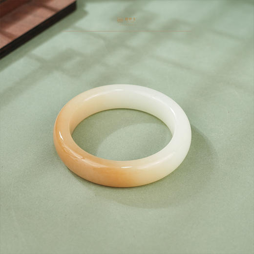 「一口价」【玉染蜜光】糖羊脂玉手镯圈口57.5【顺丰物流】 商品图2