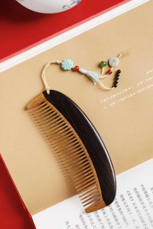 紫光檀x金丝楠【诗卿】木梳 商品图5