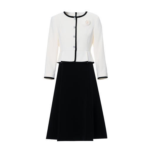 【早秋连衣裙】EITIE爱特爱精致小香风假两件优雅气质秋新款连衣裙C2507824 商品图5