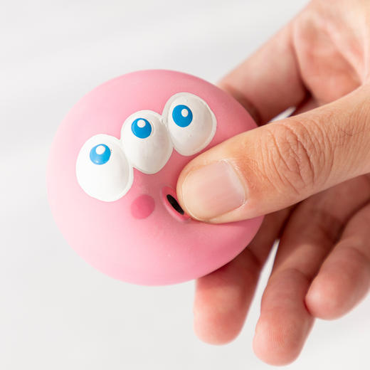 严选卡通萌趣大眼球狗狗发声玩具啃咬抛掷互动逗趣猫玩具宠物粉色大眼球1个 商品图1