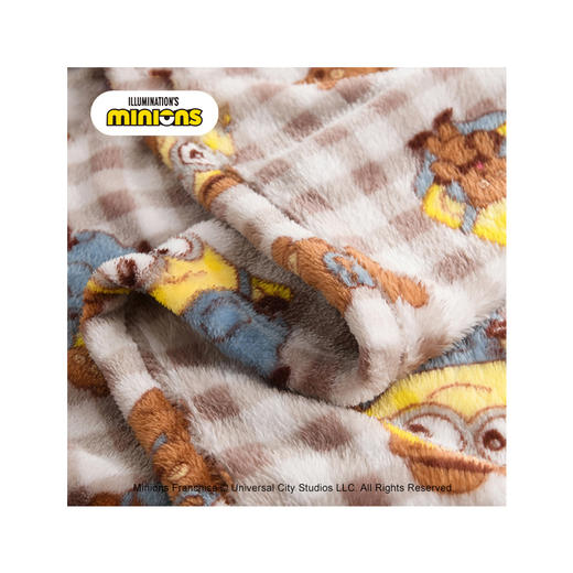 小黄人大眼萌系列-英伦风系列-复古风-披肩毯CJF050131 商品图3