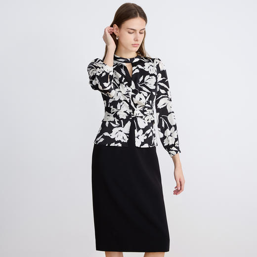 EITIE爱特爱复古印花气质优雅新款连衣裙C2507848 商品图1