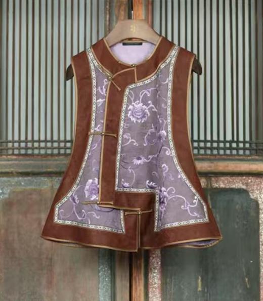 盛唐牡丹盛奢系列 | 手绣吉花真丝马甲 商品图0