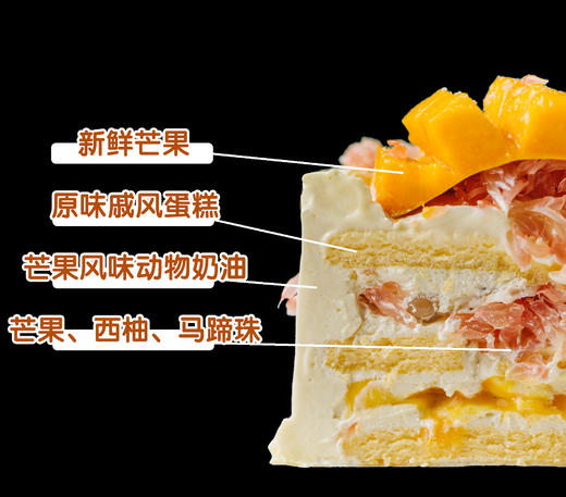西柚芒果·杨枝甘露蛋糕【选用泰国红宝石柚】 商品图4
