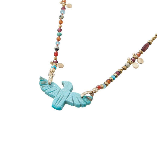 订购12周到｜ROOM SERVICE-PHOENIX BABY PEARL-凤凰 绿松石 吊坠 项链［法国设计师］ 商品图1