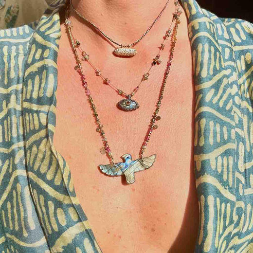 订购12周到｜ROOM SERVICE-PHOENIX PERLE-凤凰 拉长石 吊坠 项链［法国设计师］ 商品图1