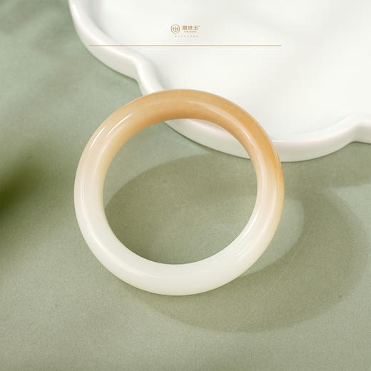 「一口价」【玉染蜜光】糖羊脂玉手镯圈口57.5【顺丰物流】 商品图3