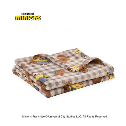 小黄人大眼萌系列-英伦风系列-复古风-披肩毯CJF050131 商品图0