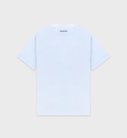 Sporty & Rich - Eden Script Terry Polo - Ciel  - 女装 - Polo衫 - 天空蓝 商品图1