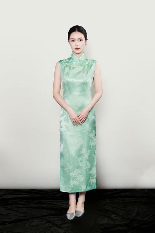 盛唐牡丹| 蝶恋花冠乐绉旗袍裙 商品图2